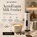 NIVORA™ AeroFoam Cordless Milk Frother