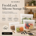 NIVORA™ FreshLock Reusable Silicone Storage Bags